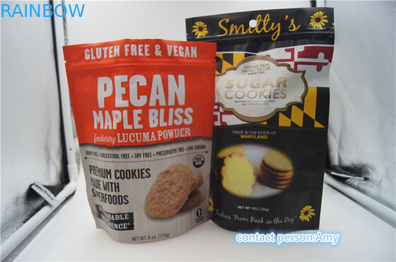 Πλαστικές τσάντες συσκευασίας τροφίμων πρόχειρων φαγητών/σακούλι για τα μπισκότα, σακούλα τυριών 10oz με το φερμουάρ