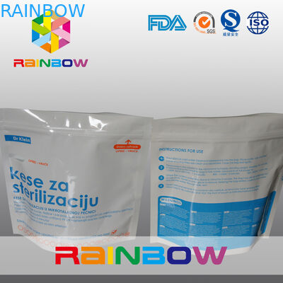 Τοποθετημένο σε στρώματα υλικό standd επάνω στην τσάντα σακουλών αποστειρωτή μικροκυμάτων με ziplock για το μπουκάλι μωρών/το σακούλι μικροκυμάτων φερμουάρ