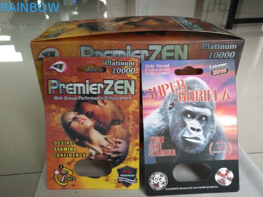 Τα αρσενικά χάπια αυξήσεων καθαρίζουν το συσκευάζοντας έγγραφο φουσκαλών/τα υλικά PP