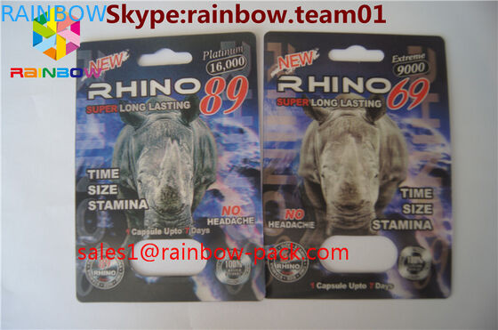 τρισδιάστατη κάρτα FX 25000 εκτύπωσης φακοειδές πλαστικό τρισδιάστατο τρισδιάστατο φύλο ρινοκέρων V7 καρτών τυπωμένο συνήθεια που η τρισδιάστατη κάρτα χαπιών φύλων