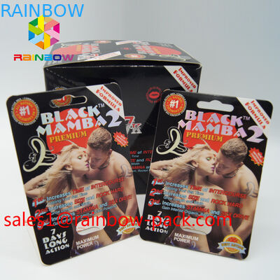 Οι μαύρες τρισδιάστατες κάρτες mamba λικνίζουν τα στερεά ανέγερσης φύλων χαπιών τρισδιάστατα συσκευάζοντας χάπια φύλων καρτών τρισδιάστατα που συσκευάζουν την τρισδιάστατη κάρτα χαπιών φύλων καρτών εγγράφου