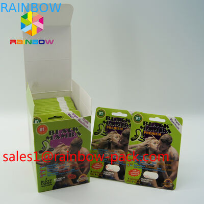 καυτά πώλησης τρισδιάστατα εκτύπωσης τρισδιάστατα cards3d καρτών μαύρα χάπια φύλων mamba που συσκευάζουν τα τρισδιάστατα κιβώτια χαπιών αυξήσεων καρτών χαπιών φύλων καρτών εγγράφου