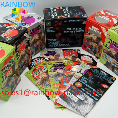 καυτά πώλησης τρισδιάστατα εκτύπωσης τρισδιάστατα cards3d καρτών μαύρα χάπια φύλων mamba που συσκευάζουν τα τρισδιάστατα κιβώτια χαπιών αυξήσεων καρτών χαπιών φύλων καρτών εγγράφου