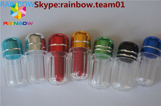 Τα κενά μπουκάλια χαπιών ρινοκέρων για το μπουκάλι χαπιών φύλων πώλησης με την κάψα δαχτυλιδιών ΚΑΠ διαμόρφωσαν τα χονδρικά μπουκάλια χαπιών εμπορευματοκιβωτίων