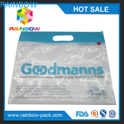 Το προσαρμοσμένο λογότυπο τύπωσε ziplock ολισθαινόντων ρυθμιστών τσαντών απόδειξης μυρωδιάς συνήθειας τσαντών τη συσκευάζοντας τσάντα φρούτων με την τρύπα hange