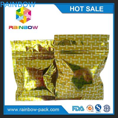 Χρυσή συσκευασία σακουλών φύλλων αλουμινίου Shinny μίνι/ερμητικώς σφραγισμένες Ziplock αλουμινίου τσάντες