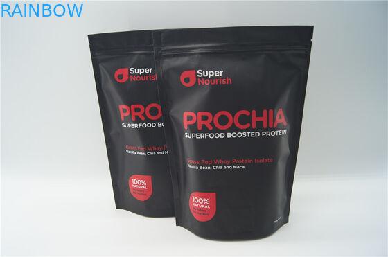 Το φύλλο αλουμινίου αργιλίου συνήθειας ανακύκλωσε την πρωτεϊνική συσκευασία ορρού γάλακτος τσαντών σακουλών φερμουάρ στάσεων επάνω