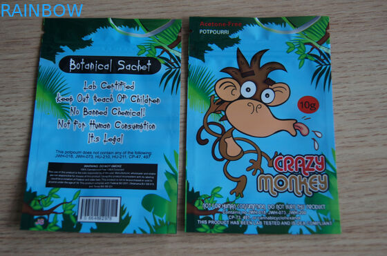 οι κενές τσάντες ποτ πουρί 4G 5G 10G, συσκευασία καρυκευμάτων Scooby Snax τοποθετούν gravure την εκτύπωση σε σάκκο