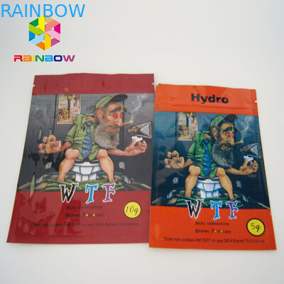 Η γλυκιά χημική σκόνη Canabis φύλλων μικρή συγκολλά τις τσάντες με τις εγκοπές φερμουάρ με θερμότητα και δακρυ'ων