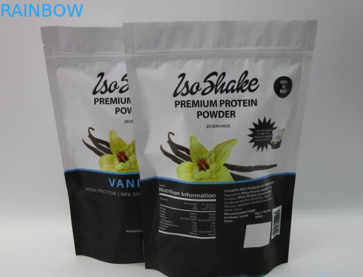 Στάση FDA επάνω στη σακούλα τροφίμων φερμουάρ για το πρωτεϊνικό poweder 1kg ορρού γάλακτος