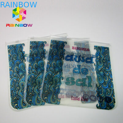 Τσάντες φερμουάρ μπικινιών PVC συσκευασίας Swimwear συνήθειας