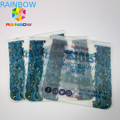 Τσάντες φερμουάρ μπικινιών PVC συσκευασίας Swimwear συνήθειας