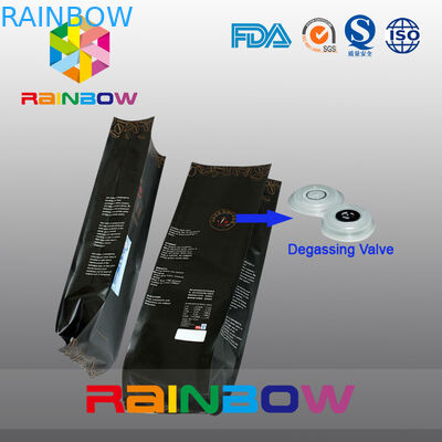 Ανθεκτική δευτερεύουσα Gusset επίπεδων κατώτατων σημείων πλαστική τσάντα φασολιών καφέ τσαντών τσαγιού συσκευάζοντας