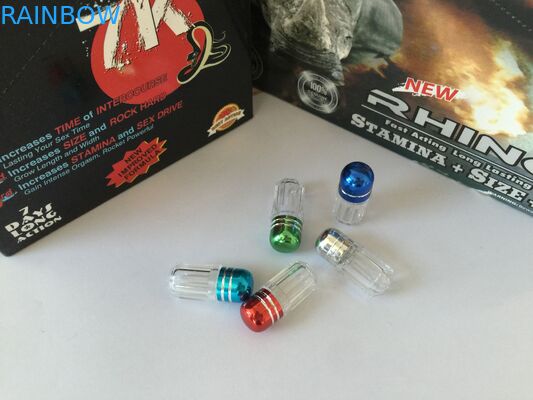 Ζωηρόχρωμα πλαστικά μπουκάλια χαπιών μετάλλων ΚΑΠ για τη σφαίρα καψών FX 9000/ρινόκερος 7/SWAG