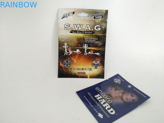 3 δευτερεύουσες σφραγίδων εγκοπές δακρυ'ων τσαντών σακουλών χαπιών συσκευάζοντας για τη σκληρή σκόνη καψών Encore