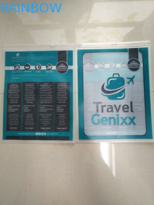 Ziplock φερμουάρ ολισθαινόντων ρυθμιστών ταξιδιωτικών εγγράφων PVC τσάντες συσκευασίας σακουλών/σαφής τσάντα κυβερνητών PVC/ΠΕΡΊΠΤΩΣΗ μανδρών PVC/σακούλα χαρτικών PVC