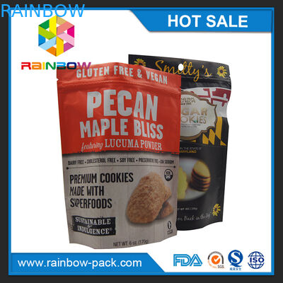 250g στάση Mylar εκτύπωσης μεταλλινών φύλλων αλουμινίου αργιλίου επάνω Ziplock στα μπισκότα που συσκευάζουν την τσάντα σακουλών