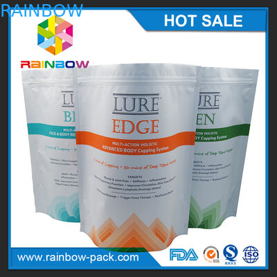 Προσαρμοσμένη μεταλλίνη στάση εκτύπωσης λογότυπων επάνω Ziplock στη σακούλα με κατώτατο gusset