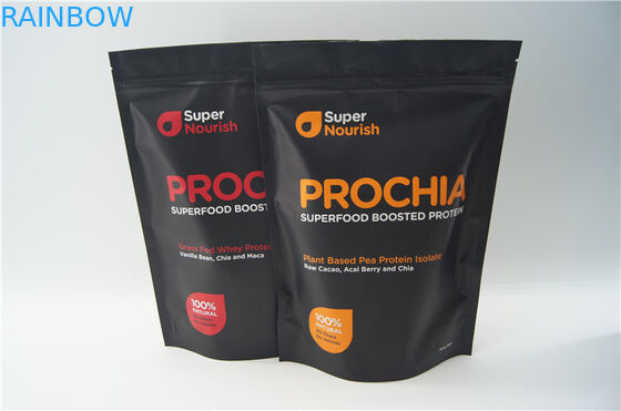 Ματ τυπωμένες τσάντα σκονών ορρού γάλακτος αργιλίου πρωτεϊνικές/στάση φύλλων αλουμινίου αργιλίου επάνω στις σακούλες φερμουάρ