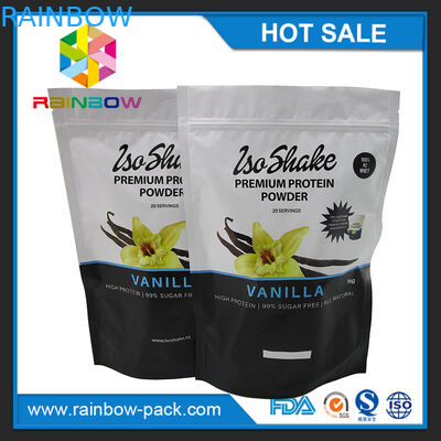 Βαθμός τροφίμων στάση 1kg επάνω packaing τσάντα σκονών ορρού γάλακτος στην πρωτεϊνική με ziplock