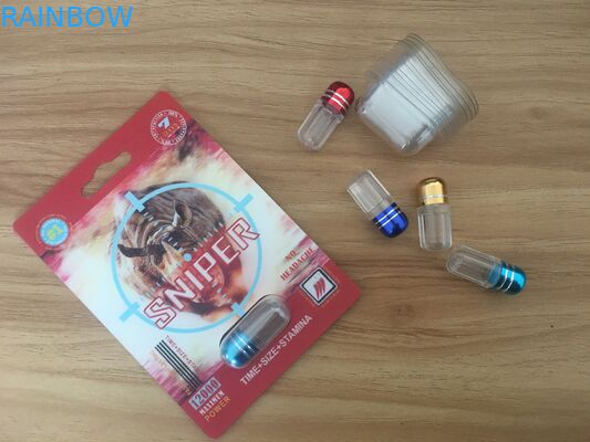 Καυτά πώλησης χάπια αυξήσεων ρινοκέρων αρσενικά που συσκευάζουν το κιβώτιο καρτών και επίδειξης με την τρισδιάστατη επίδραση