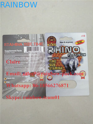Τοπ-εκτιμημένη τρισδιάστατη συσκευασία χαπιών φύλων ρινοκέρων/αρσενική κάρτα συσκευασίας χαπιών αυξήσεων/τρισδιάστατη κάρτα συσκευασίας φουσκαλών