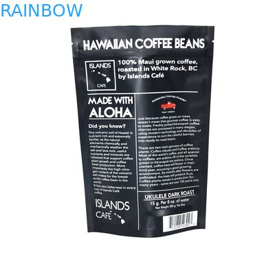 Πλαστικές σακούλες φύλλων αλουμινίου αργιλίου συνήθειας που συσκευάζουν, στάση 300g επάνω στις τσάντες καφέ με τη βαλβίδα