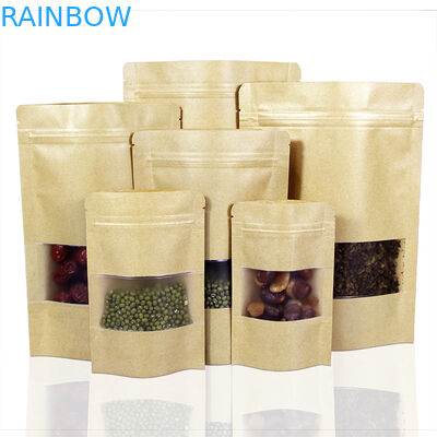 Μόνο μόνιμο δευτερεύον Gusset προσαρμοσμένη τσαντών εγγράφου συσκευασία Supar 250 γραμμάριο με το παράθυρο