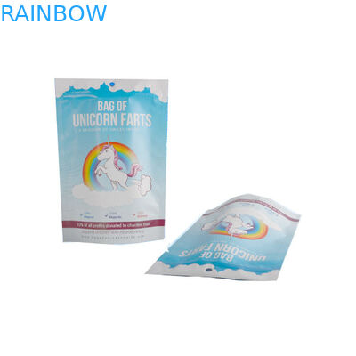 Τοποθετημένο σε στρώματα πλαστικό συσκευάζοντας Ziplock άσπρο μπλε Shinny σακουλών φύλλων αλουμινίου Alumimum