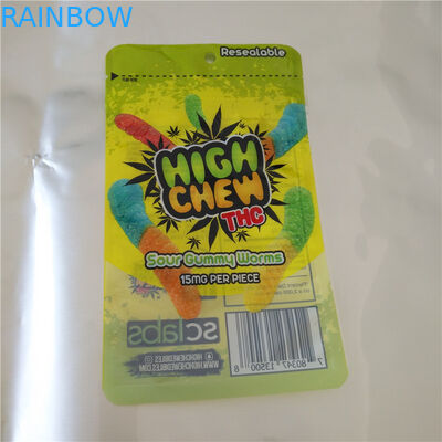 Οι σπόροι φοντάν Thc Cbd θερμαίνουν τις Sealable πλαστικές τσάντες, σακούλι φύλλων αλουμινίου αργιλίου για Cbd Gummy