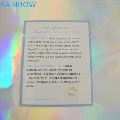 Πλαστικά αργιλίου φύλλων αλουμινίου καλλυντικά σακουλιών δειγμάτων σακουλών συσκευάζοντας, πλευρά τρεις που σφραγίζουν το καλλυντικό σακούλι δειγμάτων