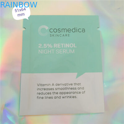 Πλαστικά αργιλίου φύλλων αλουμινίου καλλυντικά σακουλιών δειγμάτων σακουλών συσκευάζοντας, πλευρά τρεις που σφραγίζουν το καλλυντικό σακούλι δειγμάτων