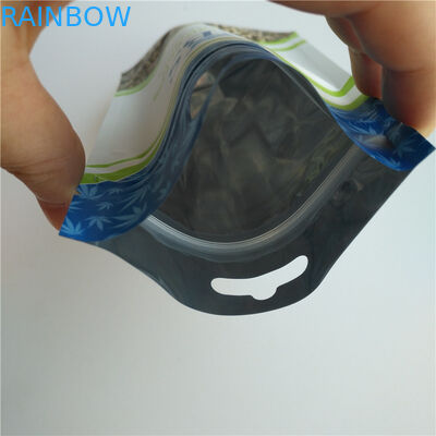 Resealable συσκευάζοντας τσάντες σπόρων κάνναβης μεταλλινών άσπρες, συσκευασία πλαστικών σακουλών