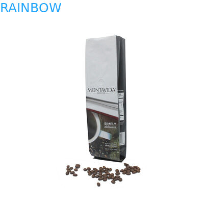 Η συνήθεια τύπωσε το δευτερεύον gusset ευθυγραμμισμένο φύλλο αλουμινίου χονδρικό πακέτο 500g 1kg τσαντών καφέ