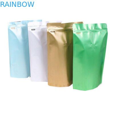 Η συνήθεια τύπωσε τη ματ ψημένη καφέ στάση τσαντών φασολιών συσκευάζοντας επάνω στις συσκευάζοντας τσάντες 250g καφέ αργιλίου σακουλών με τη βαλβίδα