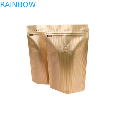 Η συνήθεια τύπωσε τη ματ ψημένη καφέ στάση τσαντών φασολιών συσκευάζοντας επάνω στις συσκευάζοντας τσάντες 250g καφέ αργιλίου σακουλών με τη βαλβίδα