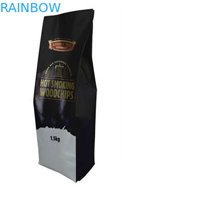 Ziplock επίπεδων κατώτατων σημείων φραγμών συνήθειας 250g 500g 1kg τετραγωνική συσκευάζοντας τσάντα φασολιών καφέ