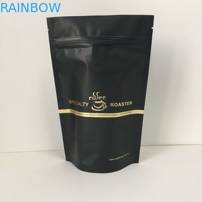 Το ιδιωτικό φύλλο αλουμινίου αργιλίου λογότυπων ετικετών χρυσό ευθυγράμμισε τις πλαστικές σακούλες που συσκευάζουν την τσάντα με τη βαλβίδα