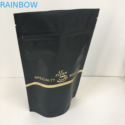 Το ιδιωτικό φύλλο αλουμινίου αργιλίου λογότυπων ετικετών χρυσό ευθυγράμμισε τις πλαστικές σακούλες που συσκευάζουν την τσάντα με τη βαλβίδα