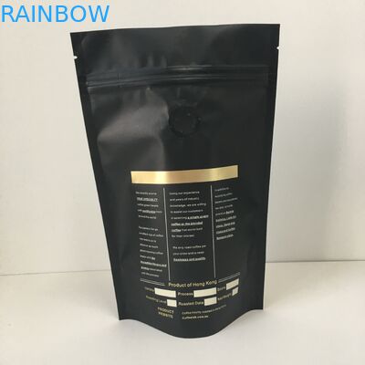 Το ιδιωτικό φύλλο αλουμινίου αργιλίου λογότυπων ετικετών χρυσό ευθυγράμμισε τις πλαστικές σακούλες που συσκευάζουν την τσάντα με τη βαλβίδα