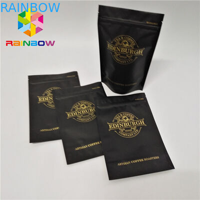Πλαστική κατώτατο Gusset φερμουάρ ziplock καφέ στάσεων τσαντών 500g επάνω resealable σακούλα