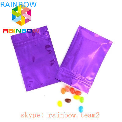 Επίπεδη μορφής αργιλίου φύλλων αλουμινίου σακούλα τσαντών σπόρου κάνναβης σακουλών συσκευάζοντας με το φερμουάρ