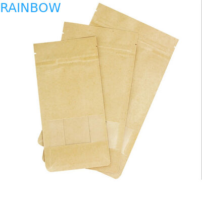 Σαφής μπροστινή προσαρμοσμένη κλειδαριά τρία φερμουάρ τσαντών εγγράφου δευτερεύουσα συσκευάζοντας τσάντα σφραγίδων για τα καρύδια καραμελών