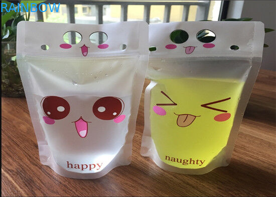 Στάση ποτών χυμού επάνω στο πιστοποιητικό FDA χρώματος εκτύπωσης CMYK συνήθειας τσαντών με τη λαβή