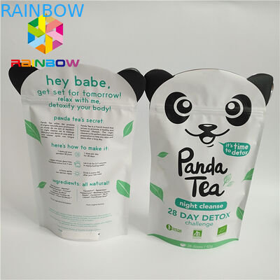 Eco - φιλική στάση φύλλων αλουμινίου αργιλίου επάνω στις τσάντες, συσκευασία πλαστικών σακουλών για την πρωτεϊνική σκόνη τσαγιού.