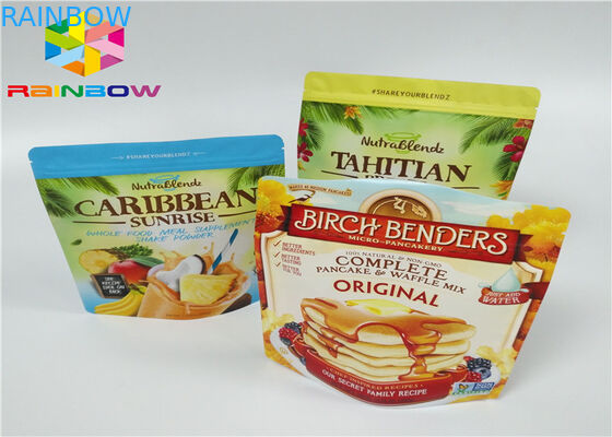 Πρωτεϊνική συσκευασία τσαντών σκονών ορρού γάλακτος/καθαρή σκόνη ορρού γάλακτος φύλλων αλουμινίου αργιλίου πρωτεϊνική που συσκευάζει Pags/τη στάση επάνω Ziplock στις τσάντες