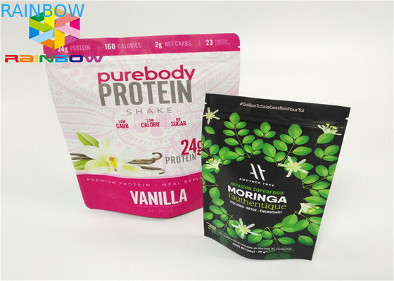 Πρωτεϊνική συσκευασία τσαντών σκονών ορρού γάλακτος/καθαρή σκόνη ορρού γάλακτος φύλλων αλουμινίου αργιλίου πρωτεϊνική που συσκευάζει Pags/τη στάση επάνω Ziplock στις τσάντες