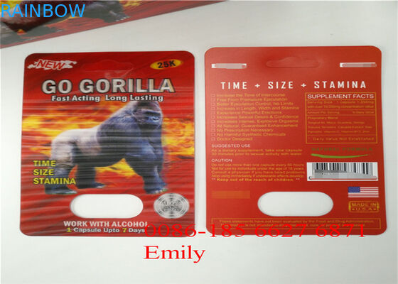 Κόκκινο πακέτο φουσκαλών Goldreallas που συσκευάζει την καυτή σφράγιση για φαρμακευτικό βιομηχανικό