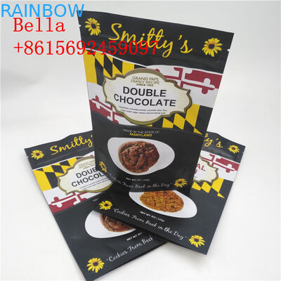 Το φύλλο αλουμινίου αργιλίου χρώματος προσαρμογής τοποθετεί τη τοπ λαβή φερμουάρ για τη συσκευασία μπισκότων σε σάκκο