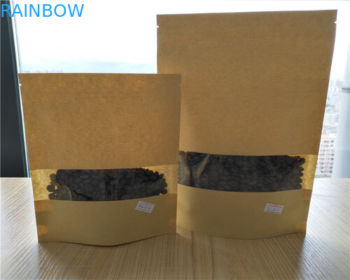 Σαφείς προσαρμοσμένες τσάντες εγγράφου μπροστινής πλευράς για τη σκόνη/την καραμέλα/τον καφέ